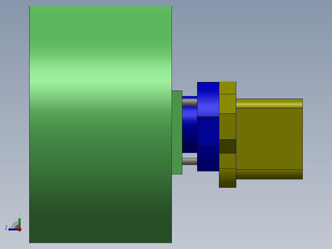 液压齿轮泵前法兰右视图