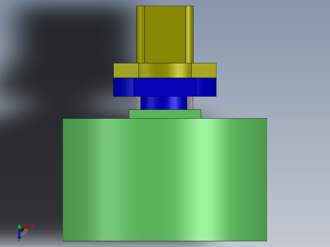 液压齿轮泵前法兰俯视图