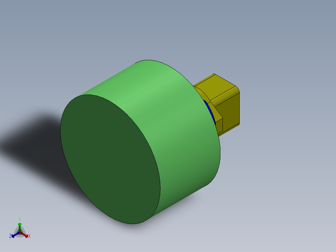 液压齿轮泵前法兰正等轴测图