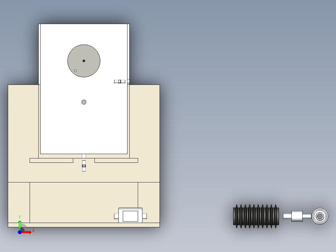 B3004031-NT的风箱通风器前视图