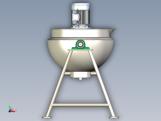 节能燃气全自动可倾式夹层炉的研究与设计前视缩略图