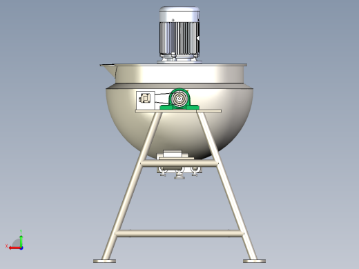 节能燃气全自动可倾式夹层炉的研究与设计后视缩略图