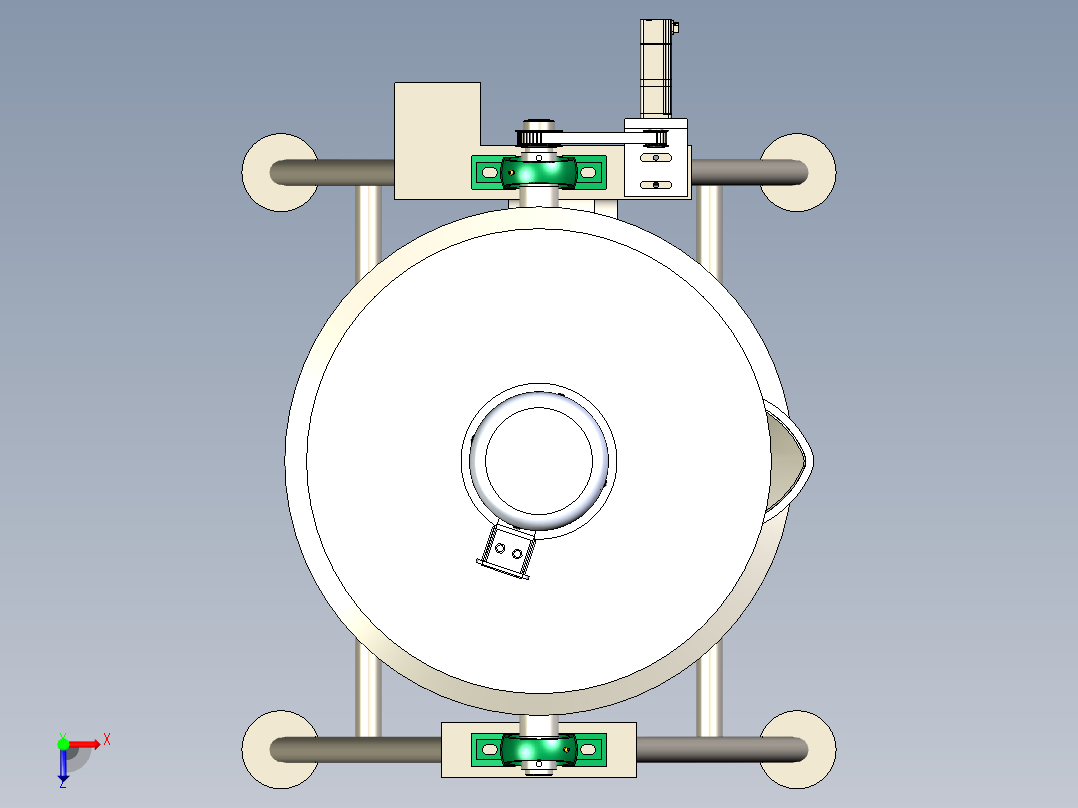 节能燃气全自动可倾式夹层炉的研究与设计俯视图