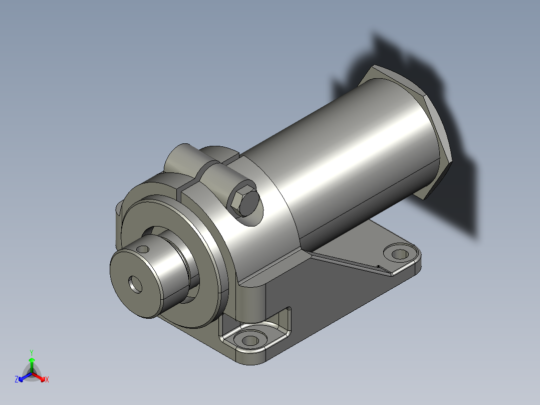 液压冲头正等轴测图