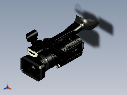 索尼Sony hvr z1u hi-def高清摄像机模型3D图纸