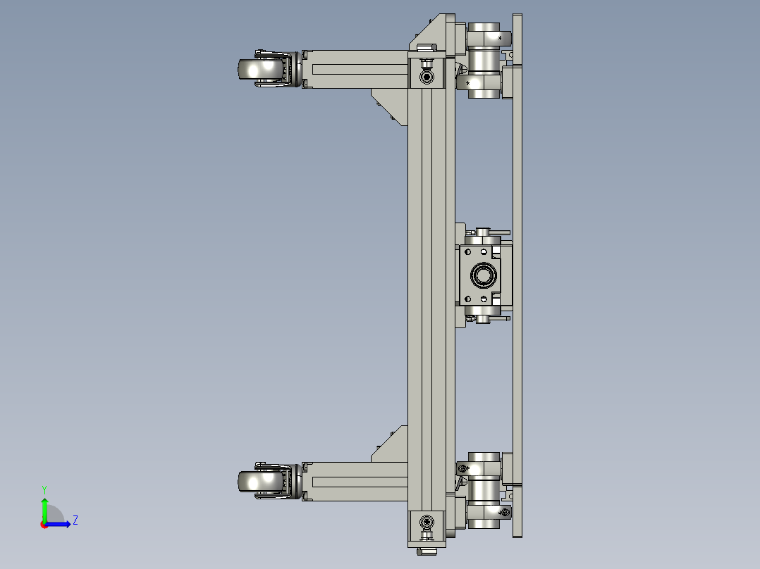 家具台面玻璃升降器左视图