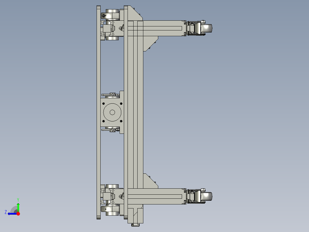 家具台面玻璃升降器右视图