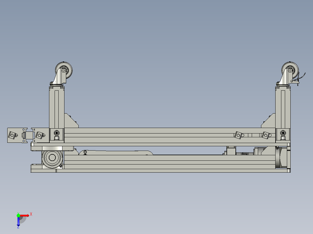 家具台面玻璃升降器俯视图