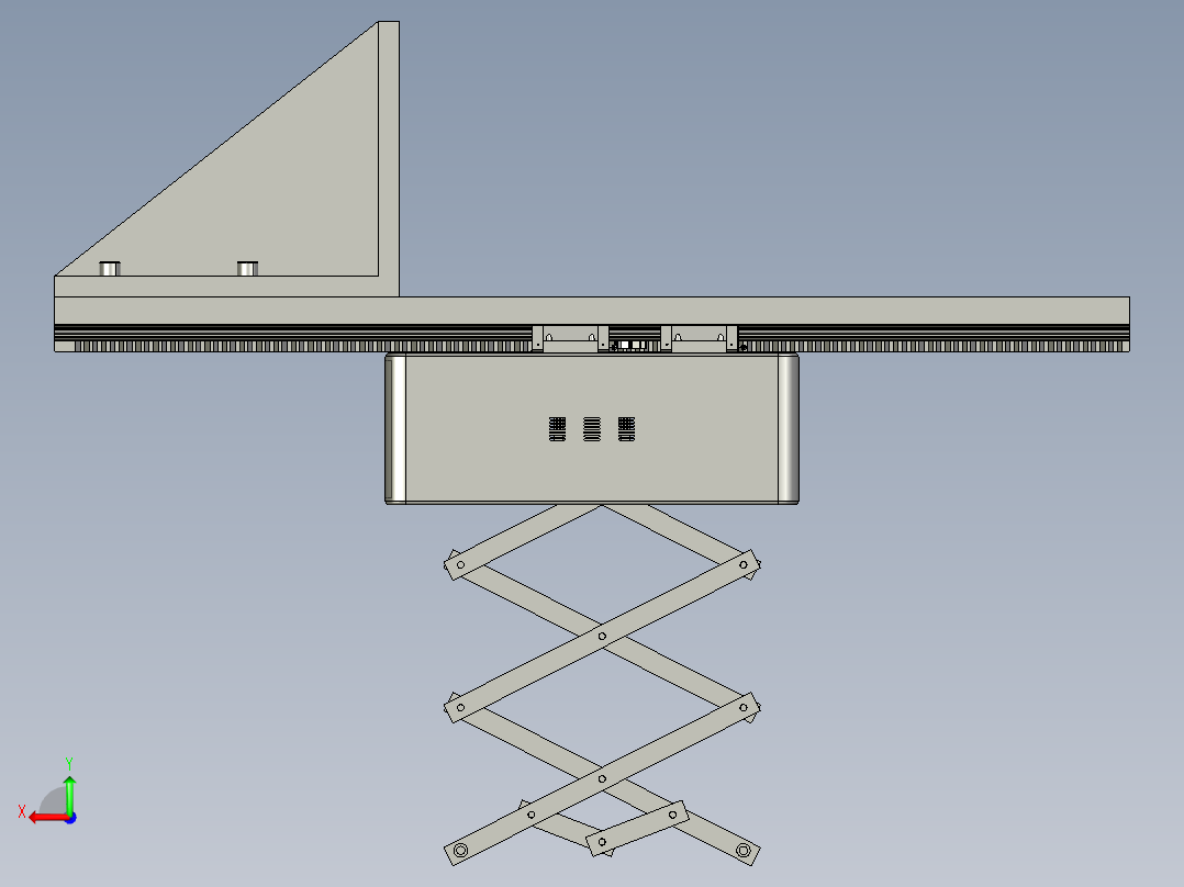 升降智能晒衣架家用顶装后视图