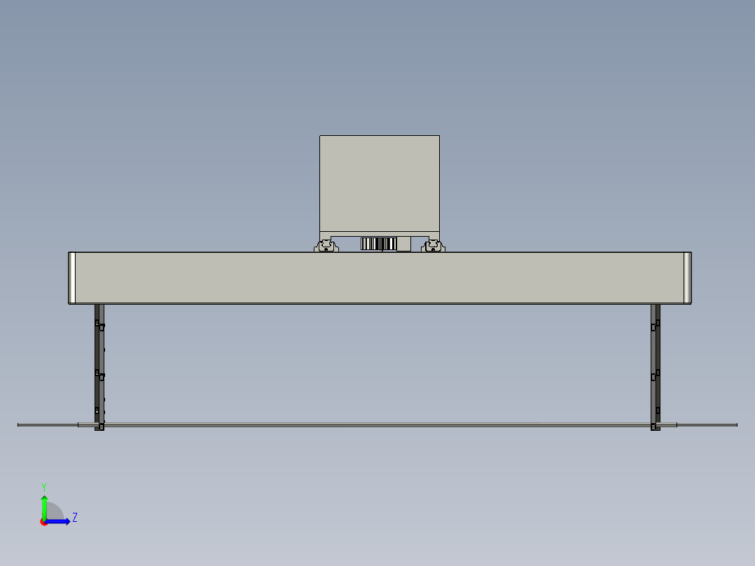 升降智能晒衣架家用顶装左视图