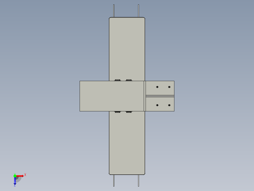 升降智能晒衣架家用顶装俯视图