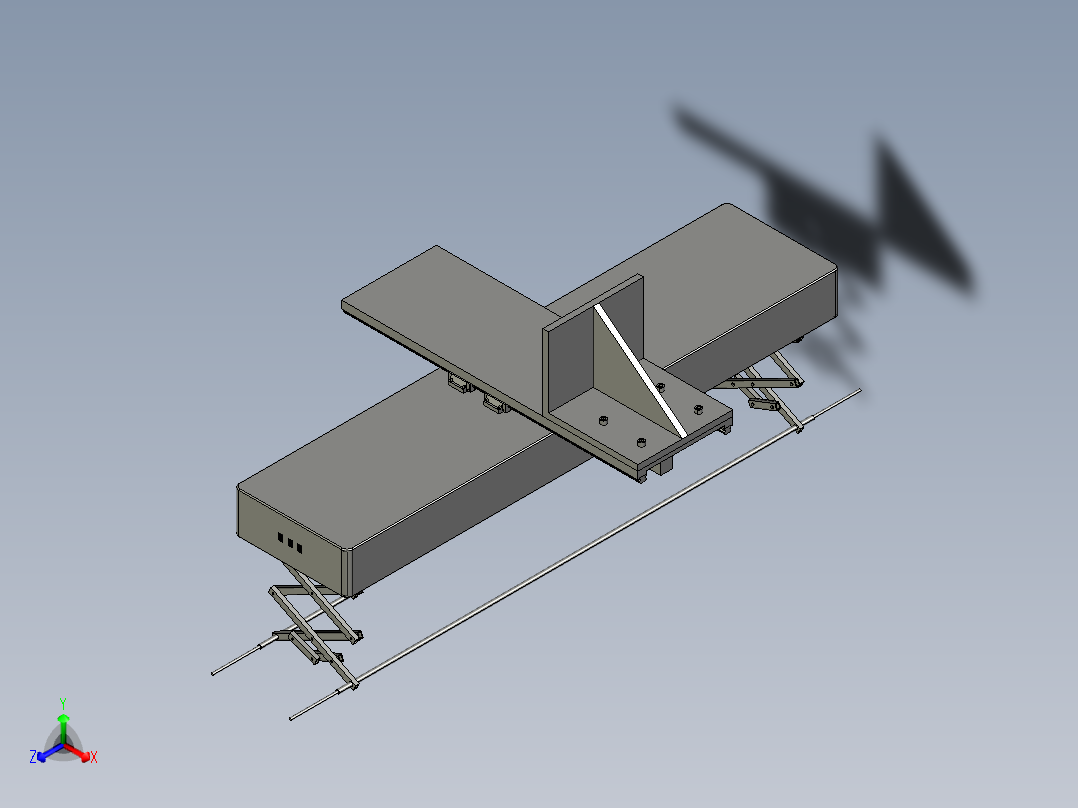 升降智能晒衣架家用顶装正等轴测图