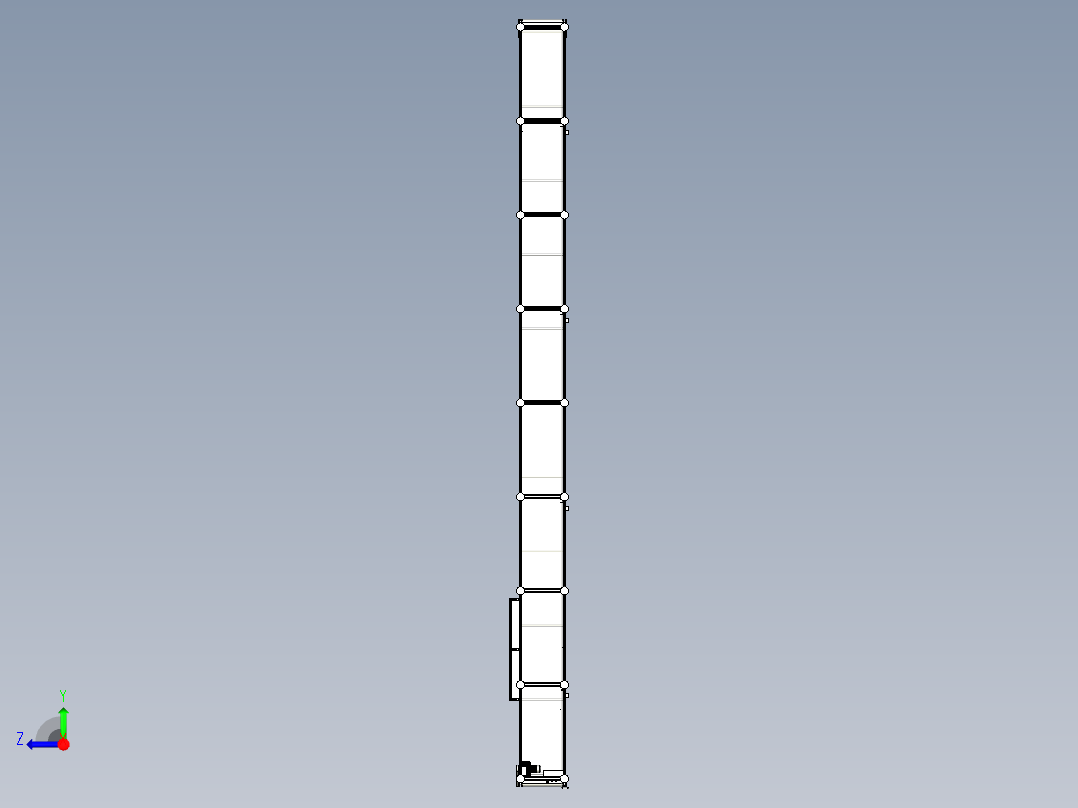 A级车后排座椅坐垫装配输送线右视图