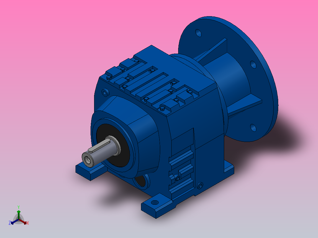 R17ZP斜齿轮减速机R17-5.76-M1-P71主视图
