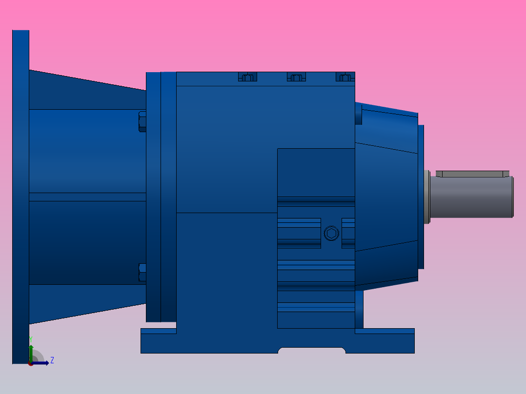 R17ZP斜齿轮减速机R17-5.76-M1-P71左视图