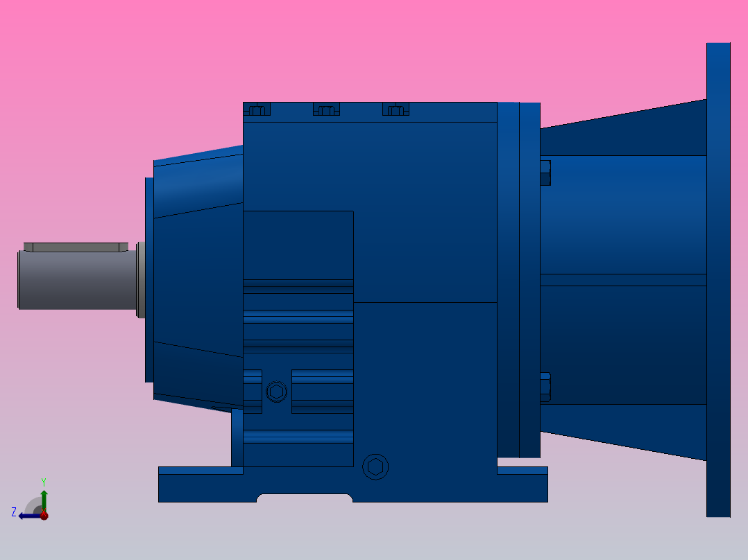R17ZP斜齿轮减速机R17-5.76-M1-P71右视图