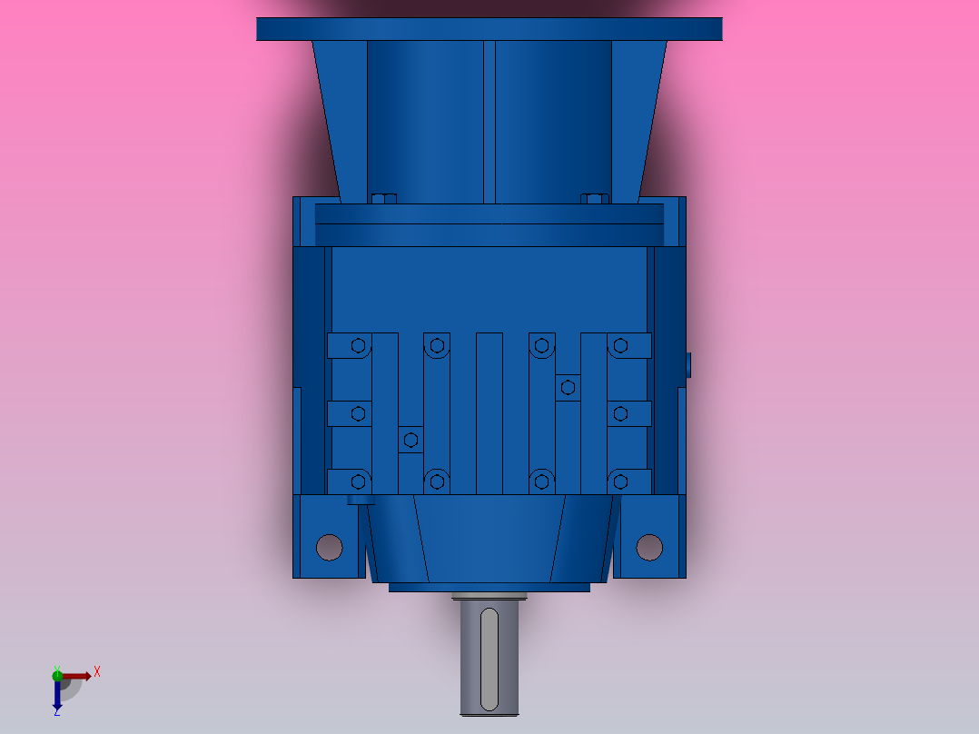 R17ZP斜齿轮减速机R17-5.76-M1-P71俯视图