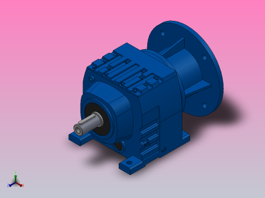 R17ZP斜齿轮减速机R17-5.76-M1-P71正等轴测缩略图