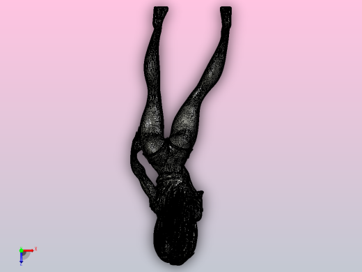 热裤女.stl俯视缩略图