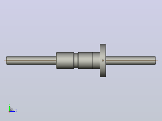 FFZD1204-3滚珠丝杆3D模型左视缩略图