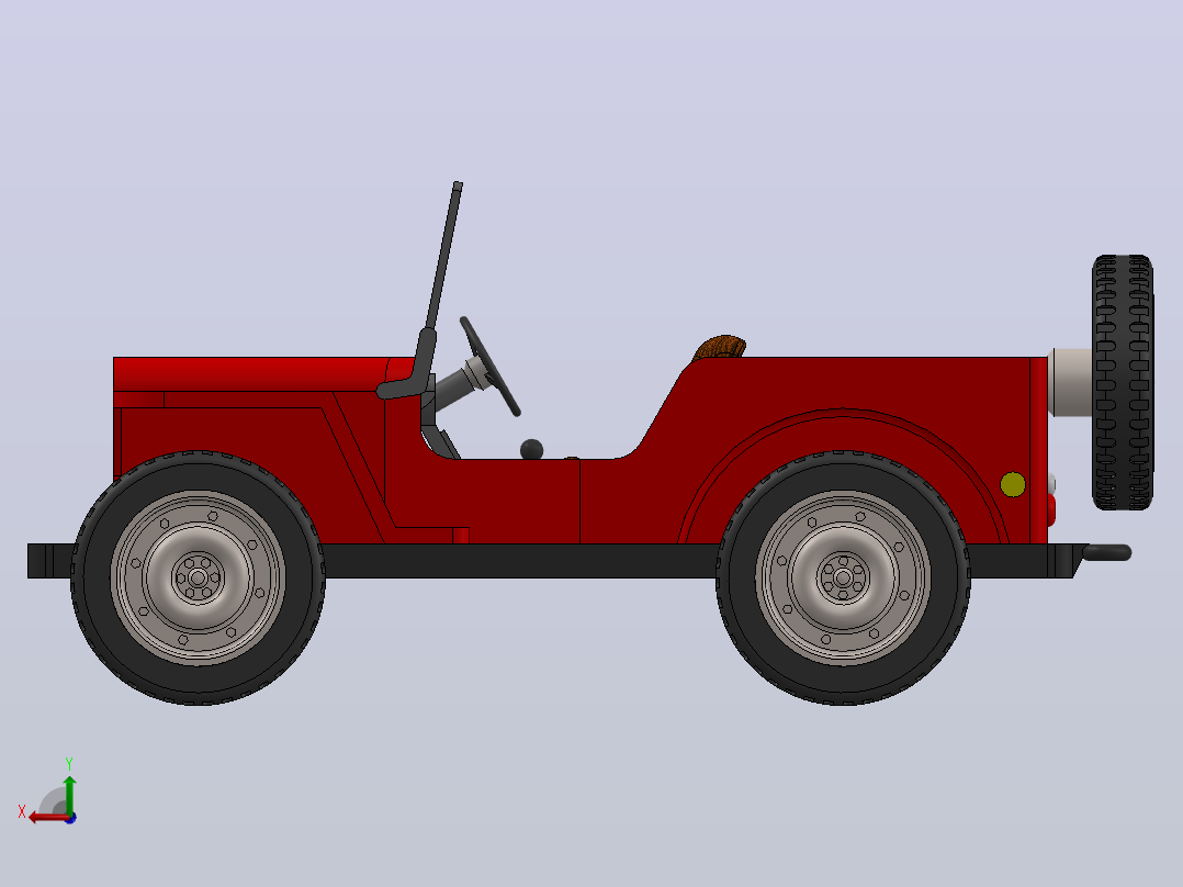 Jeep 牧马人 老吉普兰格拉后视图