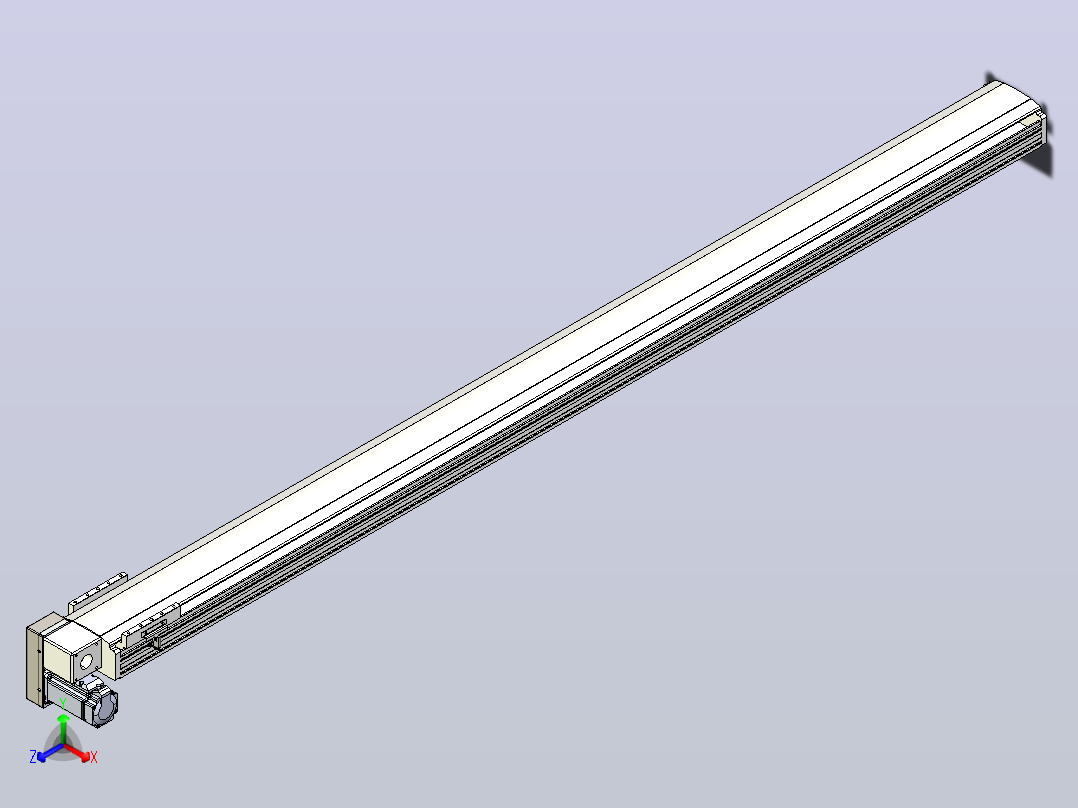 皮带直线轴半封闭可选导轨TPA-HNB-140D-120-L2000-LP-C-P40-N3主视图