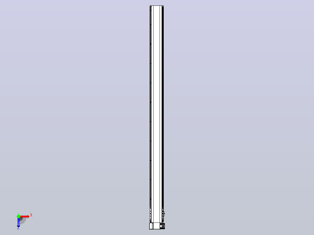 皮带直线轴半封闭可选导轨TPA-HNB-140D-120-L2000-LP-C-P40-N3俯视图