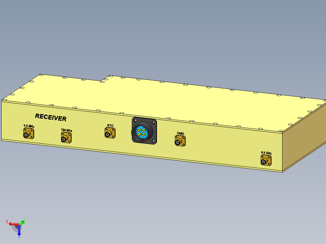 PCB盒，铝CNC主视图