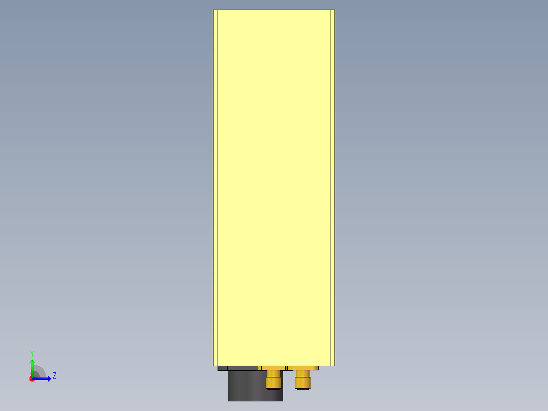PCB盒，铝CNC左视图