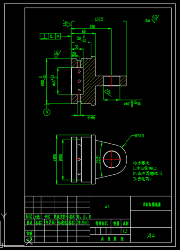 油缸设计（d=80,D1=106）（SW+CAD+说明书）缩略图