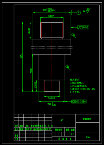 油缸设计（d=80,D1=106）（SW+CAD+说明书）缩略图