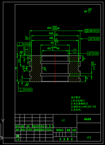 油缸设计（d=80,D1=106）（SW+CAD+说明书）缩略图