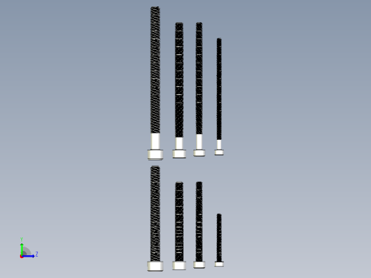 螺丝M3到M6 DIN912 (ISO4762) M3到M6左视缩略图