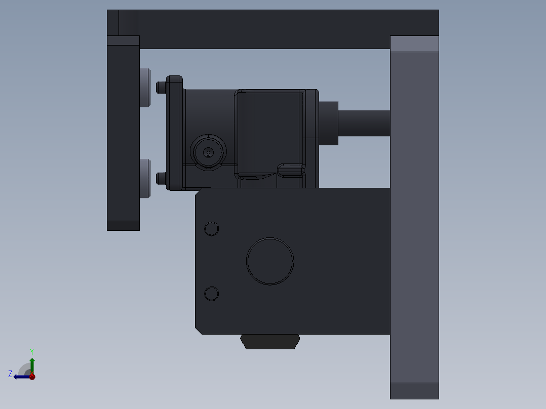 13GT68喷气管体钻攻夹具右视图