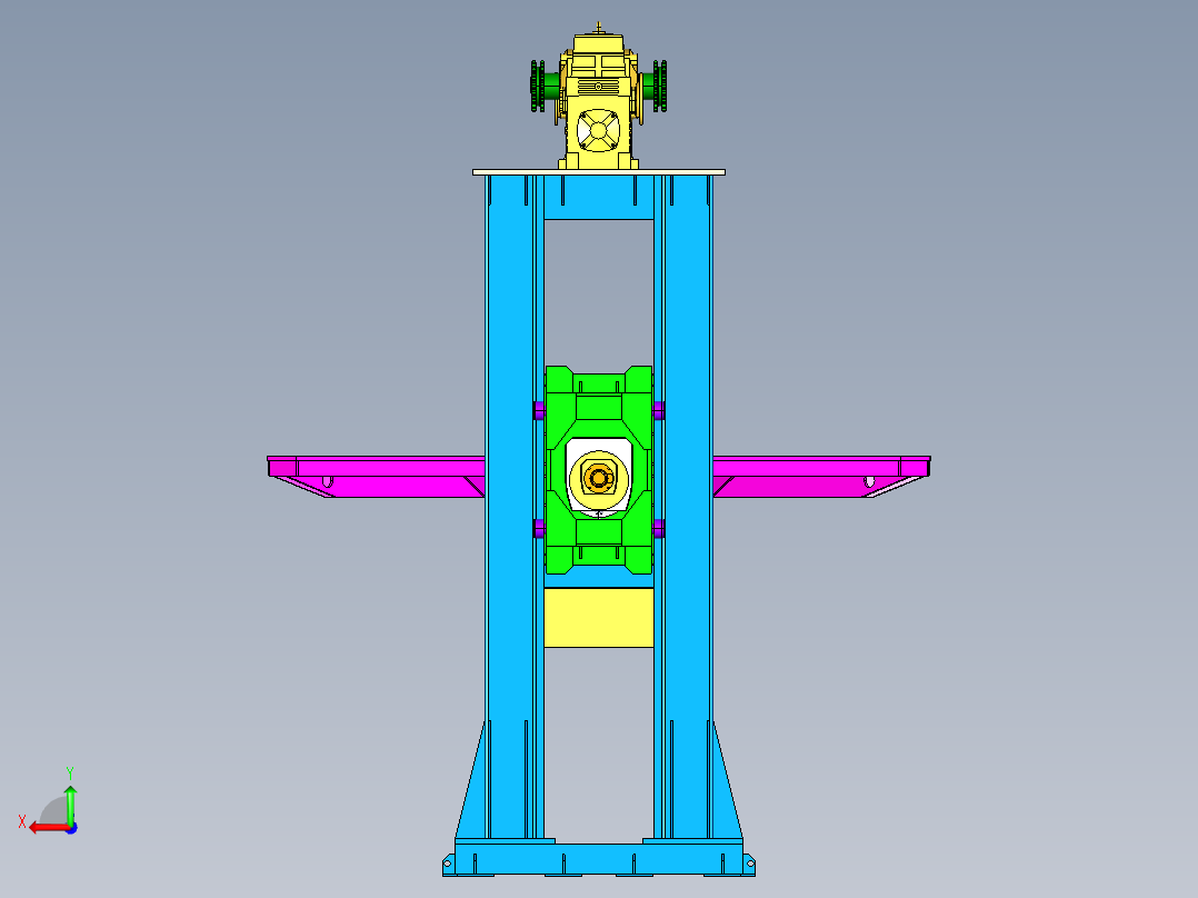 5吨升降式双立柱变位机后视图