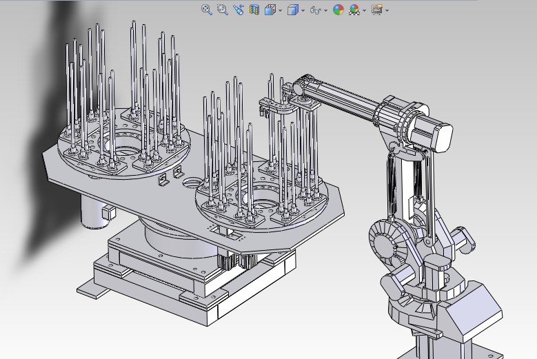 机器人自动上料装置3D图纸H900 非标自动化设备3D图纸3D模型