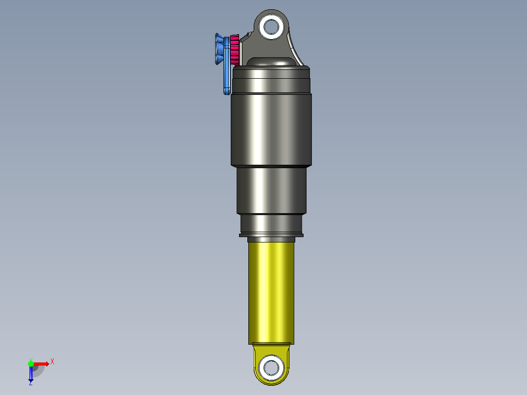 SX4180重型载重车减振器设计毕业设计俯视图