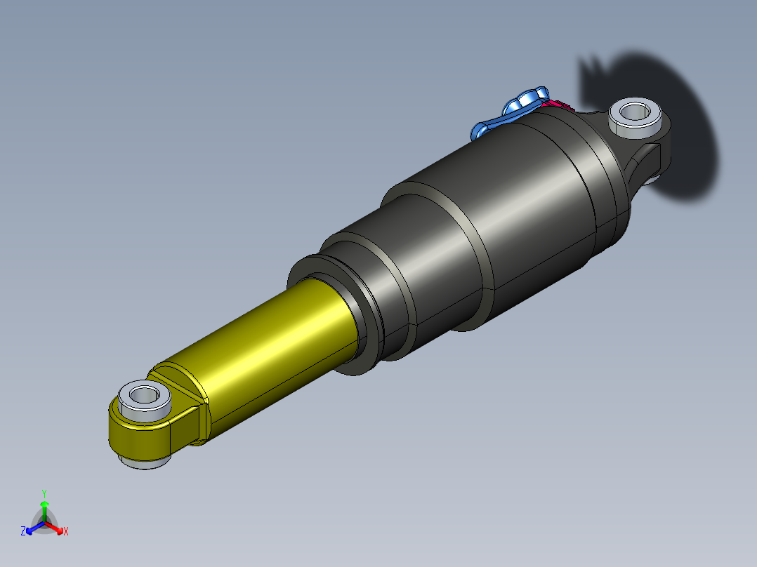 SX4180重型载重车减振器设计毕业设计正等轴测图