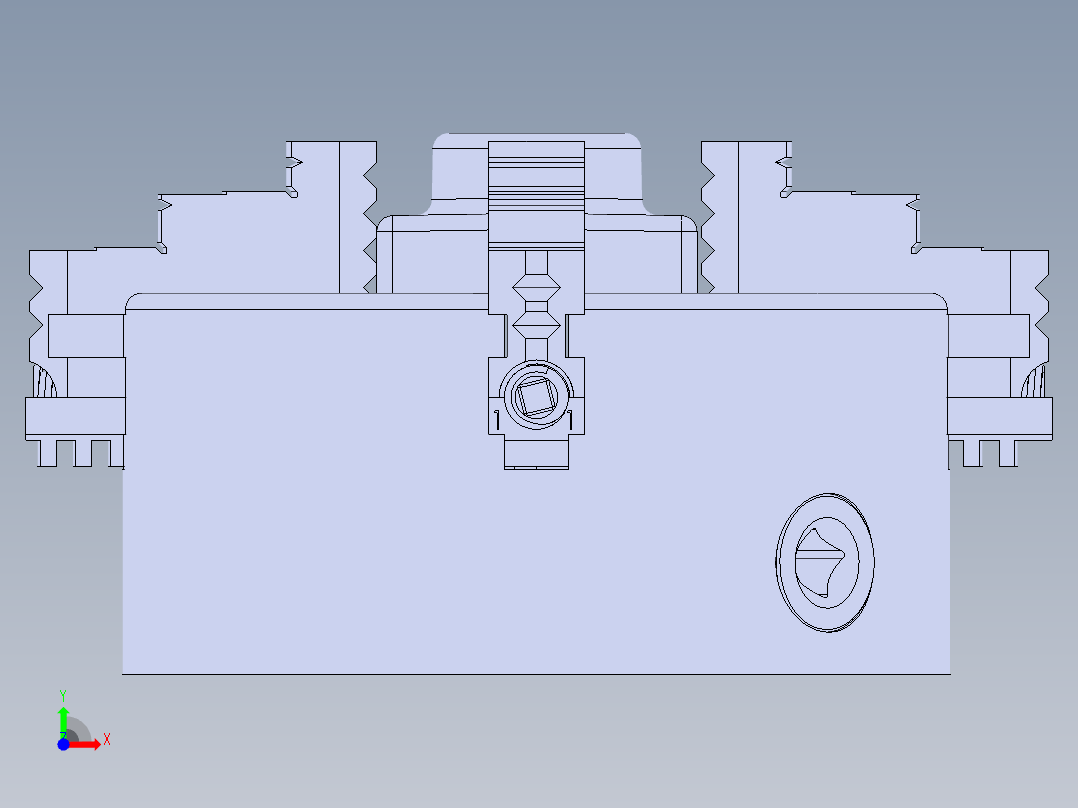 车床固定架模型图前视图