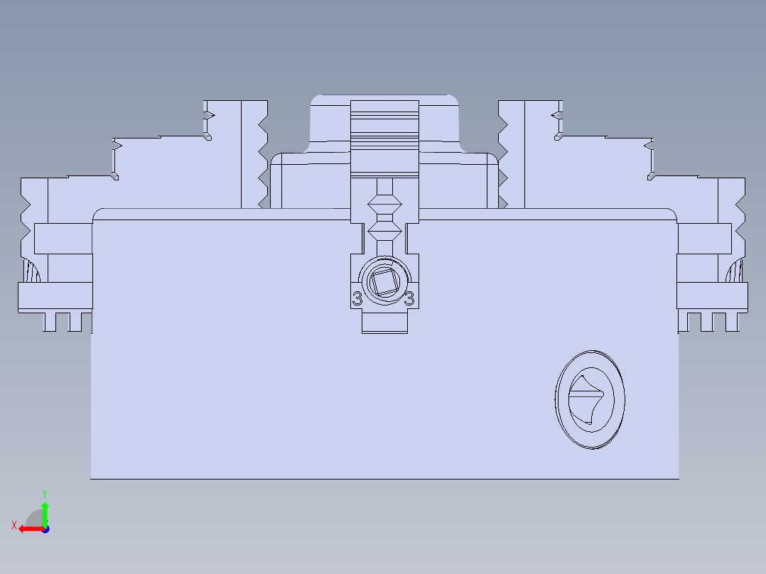 车床固定架模型图后视图