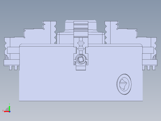 车床固定架模型图后视缩略图