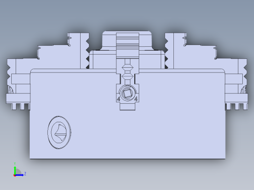 车床固定架模型图左视缩略图