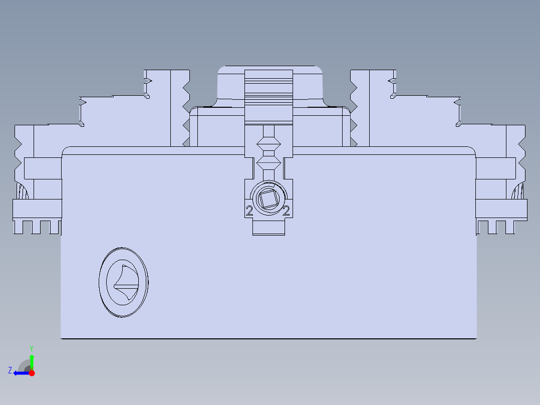 车床固定架模型图右视图