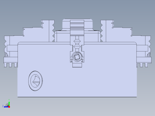 车床固定架模型图右视缩略图