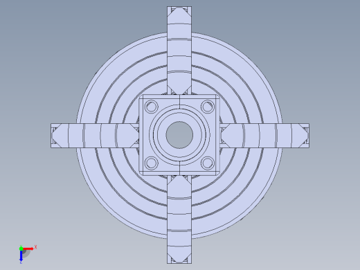 车床固定架模型图俯视缩略图