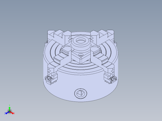 车床固定架模型图正等轴测缩略图