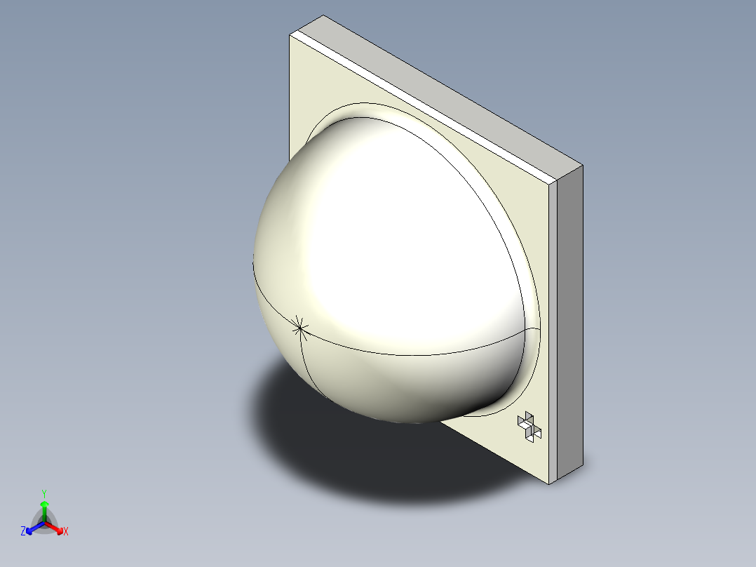 Cree LED XM-L彩色RGBW二极管正等轴测图