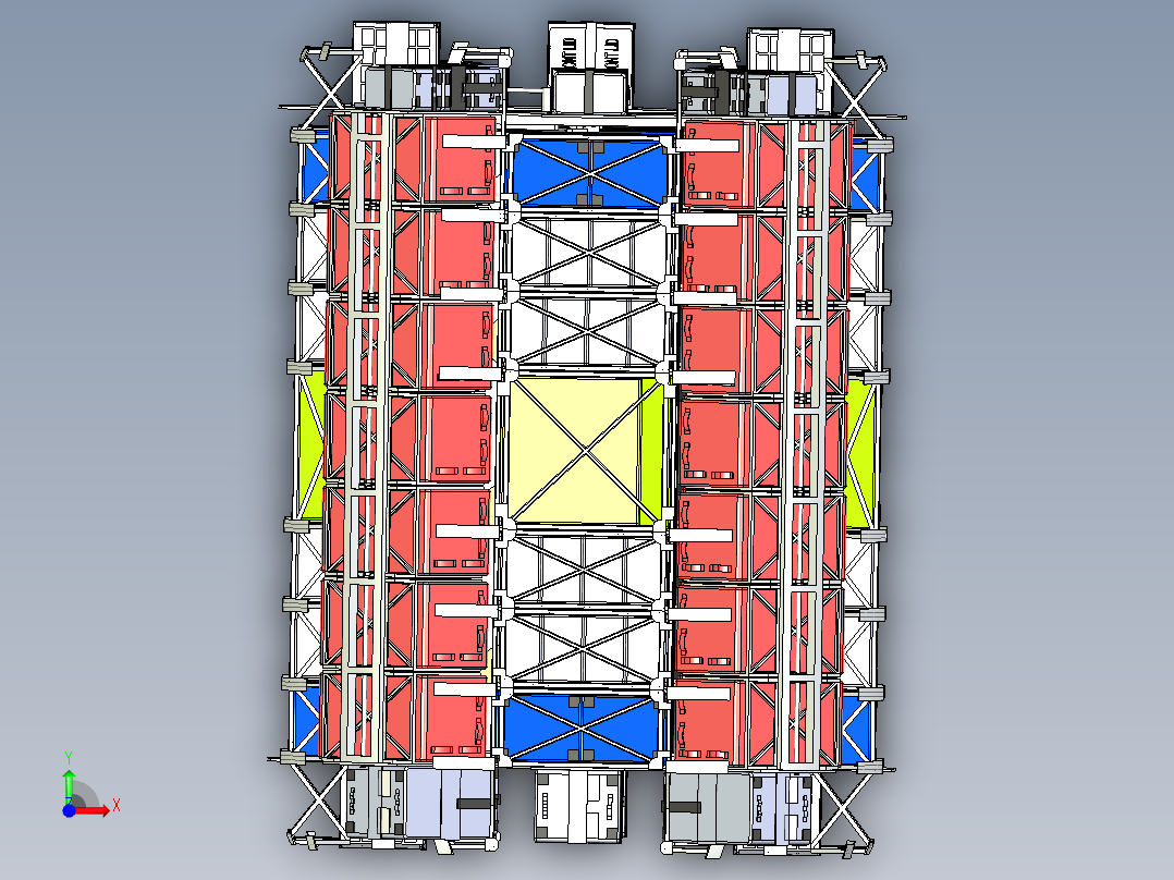 太空通道货物包装储存机构1前视图