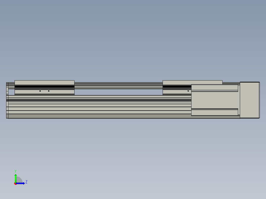 直线模组LHA170-S350-R设计图纸左视图