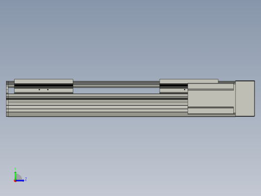 直线模组LHA170-S350-R设计图纸左视缩略图